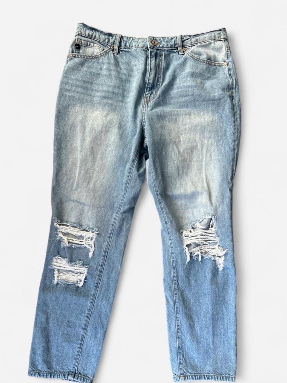 KanCan Light Blue Distressed Boyfriend Jeans 13/30